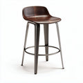 Tabouret de bar en bois et métal gris hauteur 75cm 45 x 45 x 75cm